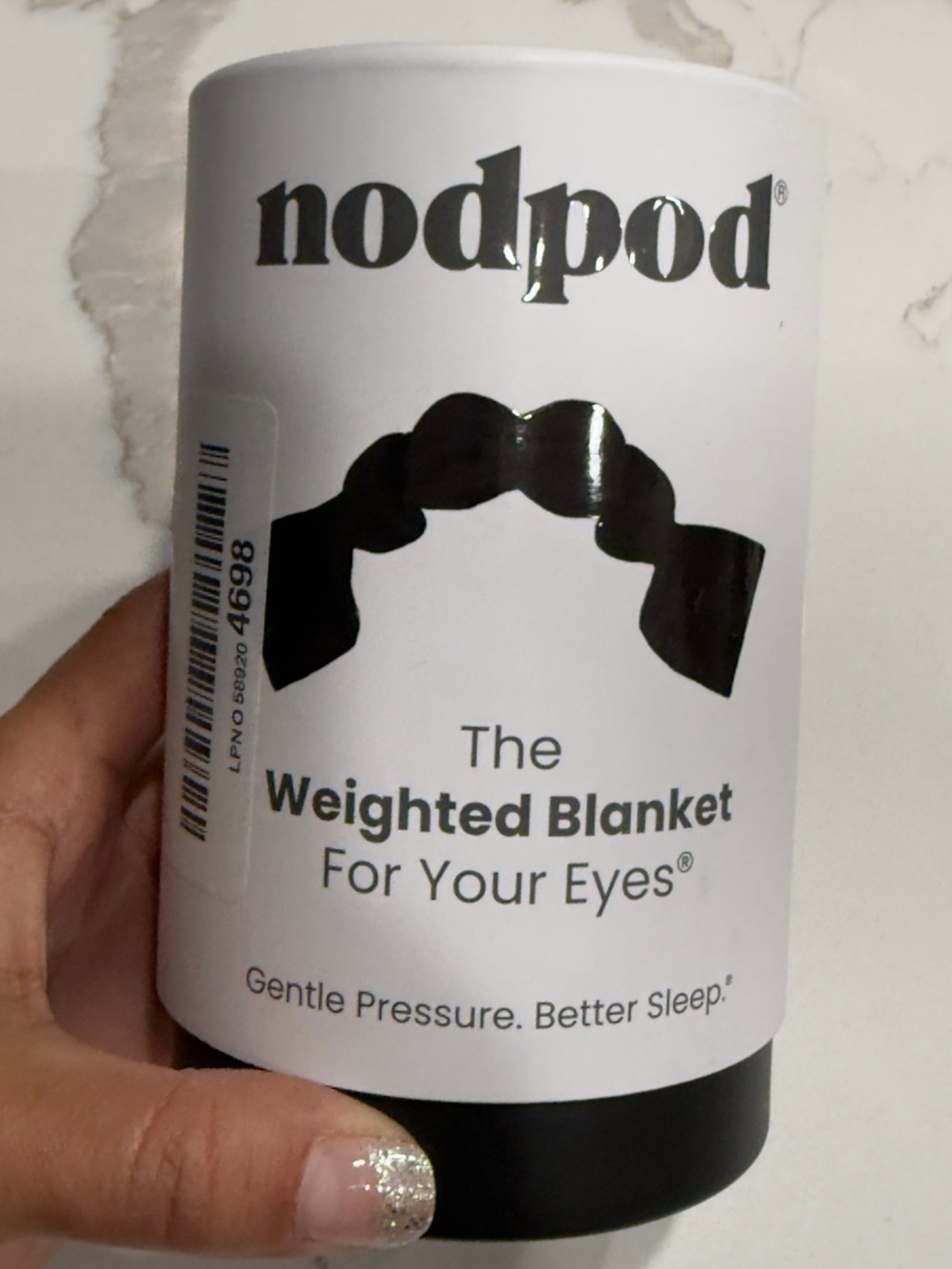 NWOT Nodpod The Weighted Blanket For Your Eyes Sleep Mask Black.
